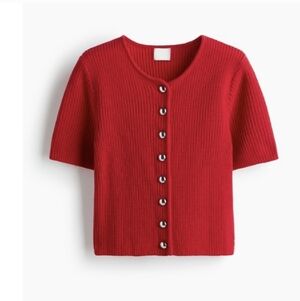 Short-Sleeved Cardigan - S